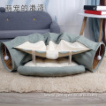 Cat tunnel toy foldable cat passage pet bed